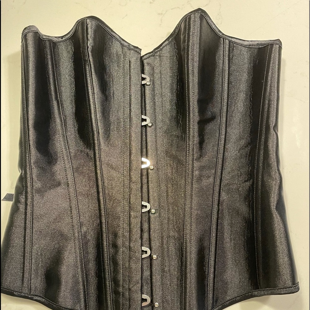 Black Steel Boned Corset